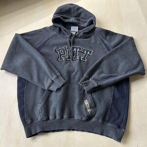 Y2K Pitt Panthers Hoodie Sweatshirt Mens 2XL Gray Fleece Colosseum Athletics
